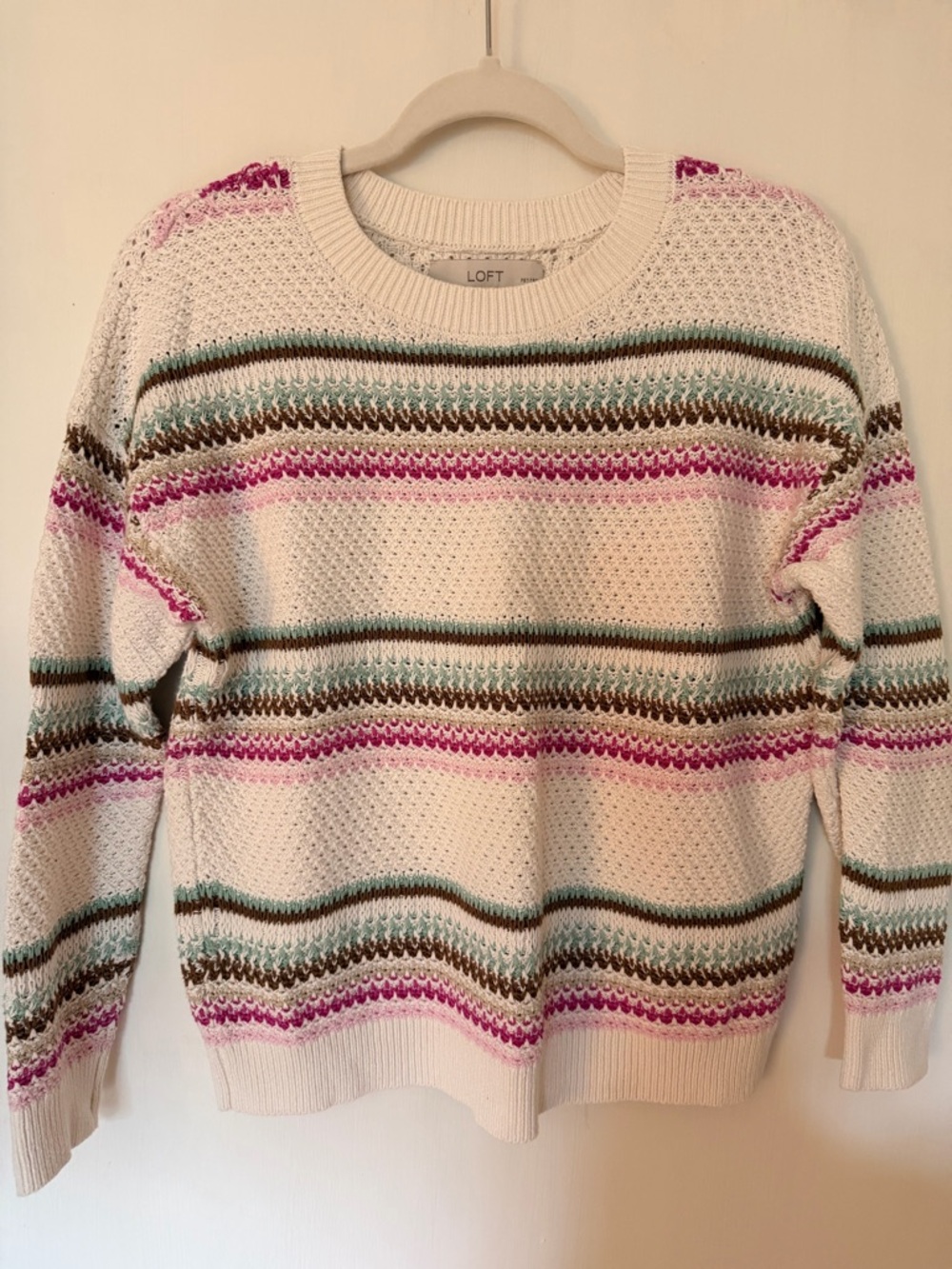 LOFT 100% Cotton Crewneck Sweater - Womens size MP